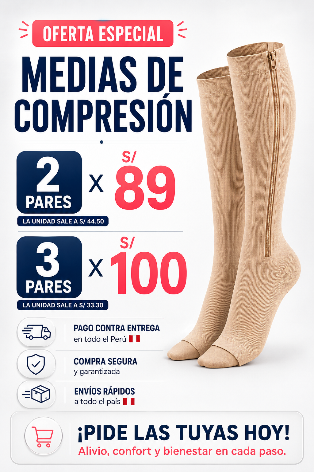 Medias de compresión para varices